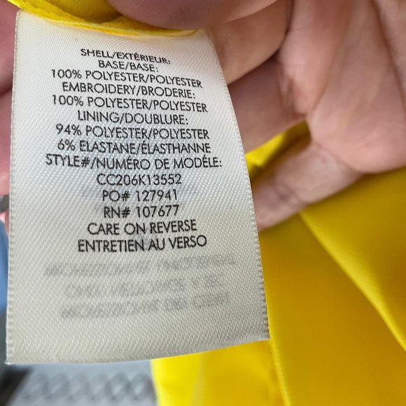 Alice + Olivia Women's Rue Godet Maxi Dress Ruffled Yellow Sz 4 - Picture 8 of 10